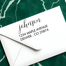 "Minimalistische zelfinkende stempel met naam en a