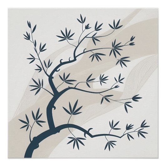 Minimalistische Zen Bamboo Wall Art Perfect Poster (Voorkant)