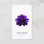 Minimalistische Zen Lotus Yoga Wellness Qr Code Visitekaartje (Voorkant)
