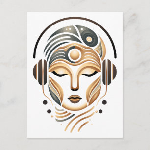 Minimalistische Zen Muziek Godin Geometrisch Abstr Aankondigingskaart