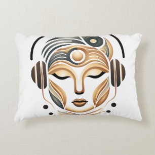 Minimalistische Zen Muziek Godin Geometrisch Abstr Accent Kussen