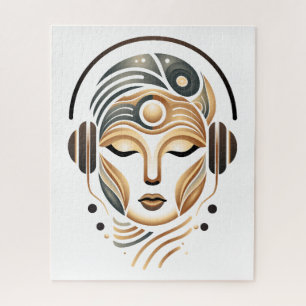 Minimalistische Zen Muziek Godin Geometrisch Abstr Legpuzzel
