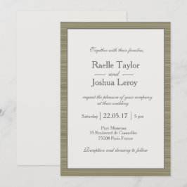 Minimalistische zen olijfgroen grijze strepen brui kaart