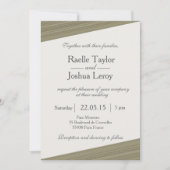 Minimalistische zen olijfgroene strepen grijze bru kaart (Voorkant)