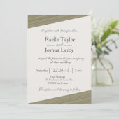 Minimalistische zen olijfgroene strepen grijze bru kaart (Staand voorkant)