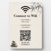Minimalistische Zen Spa Wifi Wachtwoord Fotoplaat (voorkant)