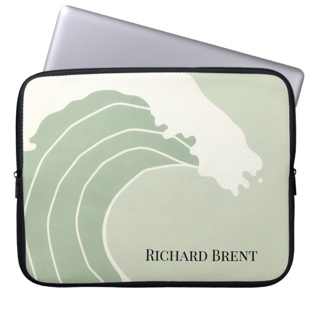 Minimalistische Zen Traditie Laptop Sleeve (Voorkant)
