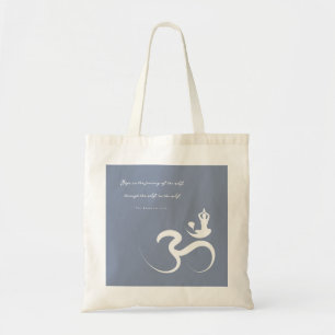 Minimalistische Zen Yoga Spiritueel Om Aum Kalligr Tote Bag