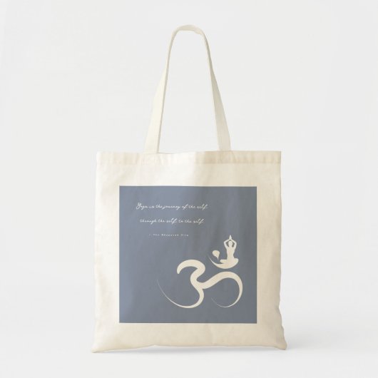 Minimalistische Zen Yoga Spiritueel Om Aum Kalligr Tote Bag (Voorkant)