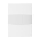 Minimalistische Zilver Grijs Trouwbuik Band Uitnodigingen Wikkel (Achterkant Voorbeeld)
