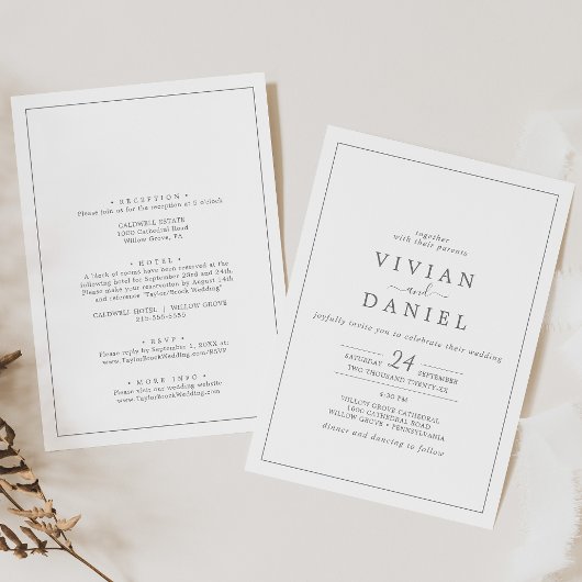 Minimalistische zilver in één weddenschap kaart