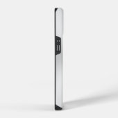 Minimalistische Zilveren Afbeelding, Monogram iPhone Hoesje (Rechterkant)