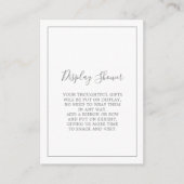 Minimalistische Zilveren Display Douche Behuizing  Informatiekaartje (Voorkant)