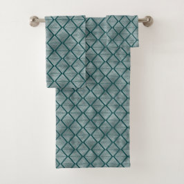 Minimalistische Zilveren Sage Art Deco Bad Handdoek