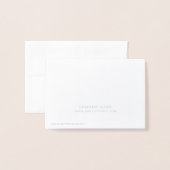 Minimalistische zilveren strepen Bedankt Folie Kaarten (Met envelop)