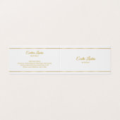 Minimalistische zilveren strepen blauwe tint achte visitekaartje (Buitenkant ongevouwen)