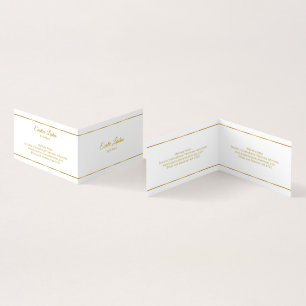 Minimalistische zilveren strepen blauwe tint achte visitekaartje