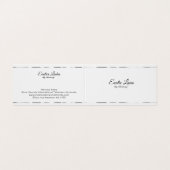 Minimalistische zilveren strepen op wit visitekaartje (Buitenkant ongevouwen)