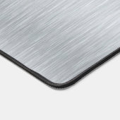 Minimalistische zilvergrijs geborsteld aluminium t bureaumat (Hoek)