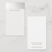 Minimalistische Zilververvormer Bedieningshouder Visitekaartje (Voorkant / Achterkant)