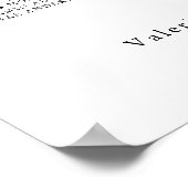 Minimalistische zitplaatsgrafiek voor 6 tafels op poster (Hoek)