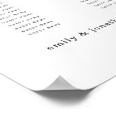 Minimalistische zitplaatskaart Zoek uw zitplaats b Poster (Hoek)