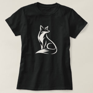 Minimalistische zittende vos silhouet  t-shirt