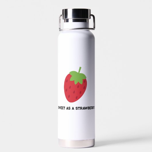 Minimalistische zoete aardbei Waterfles (Achterkant)
