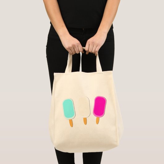 Minimalistische zomer ijs Lollies Tote Bag (Voorkant (product))