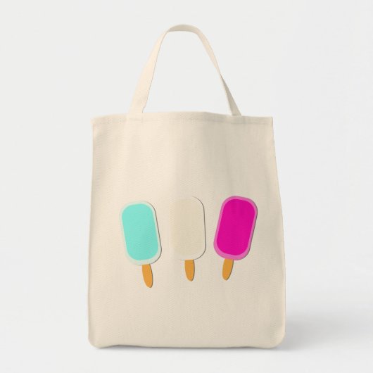Minimalistische zomer ijs Lollies Tote Bag (Voorkant)
