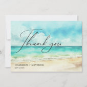 Minimalistische zomer oceaankust  bedankkaart (Voorkant)