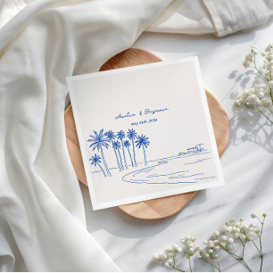 Minimalistische Zomer Romantische Palm Whimsical B Servet