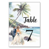 Minimalistische zomer strand bestemmingshuwelijk kaart (Voorkant)