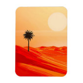 Minimalistische zomer woestijn oase magneet (Verticaal)