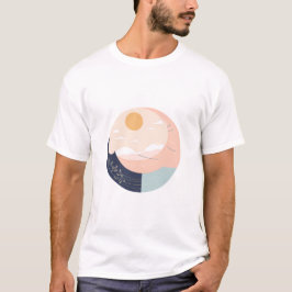 Minimalistische Zon en Maan Boho Mok – Celestial L T-shirt