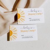 Minimalistische zon hoe groot is mama's buik informatiekaartje