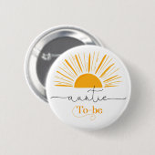 Minimalistische zon Tante om bij button (Voorkant /achterkant)