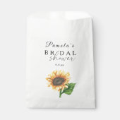 Minimalistische zonnebloem Bruidsdouche Bedankzakje (Voorkant)