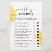 Minimalistische zonnebloem De bruiloft schoen spel (Voorkant)