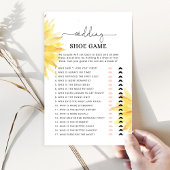 Minimalistische zonnebloem De bruiloft schoen spel