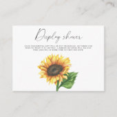 Minimalistische zonnebloem vrijgezellenfeest Displ Informatiekaartje (Voorkant)