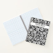 Minimalistische Zonnebloem Zwart en Wit Notitieboek (Binnen)