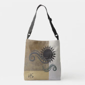 Minimalistische Zonnewind Persoonlijke Canvas tas (Achterkant)