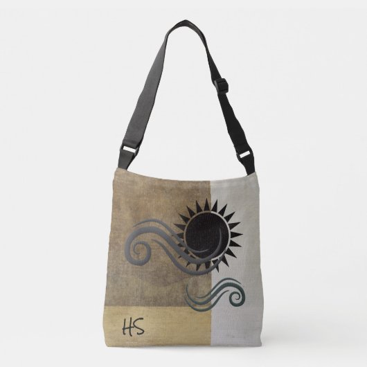 Minimalistische Zonnewind Persoonlijke Canvas tas (Voorkant)