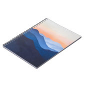 Minimalistische zonsondergang in de bergen notitieboek (Linkerzijde)