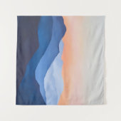 Minimalistische zonsondergang in de bergen wandkleed (Voorkant (horizontaal))