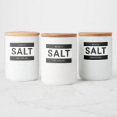 Minimalistische zoutlabel voor containers voedselcontainer etiket (Flessen)