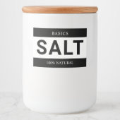 Minimalistische zoutlabel voor containers voedselcontainer etiket (Voorkant)