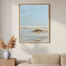 Minimalistische zoutvlakte abstracte landschapskun poster
