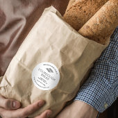 Minimalistische zuurdesem bakkerij brood modern ronde sticker